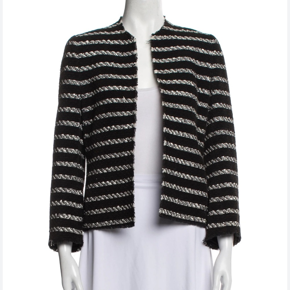 Akris Black and White Stripes Jacket